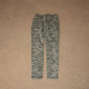 girls abercrombie kids pull-on jean leggings camo